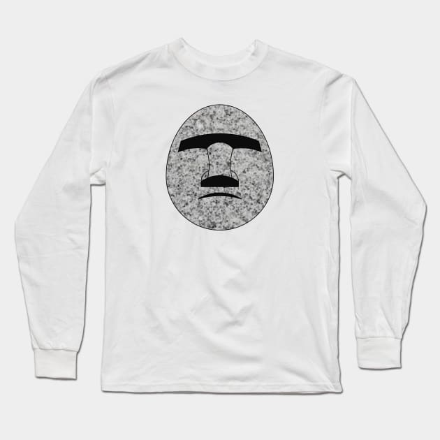 Easter Moai Egg Long Sleeve T-Shirt by inotyler